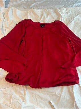 Alyx Red Silk-Blend Long Sleeve Blouse